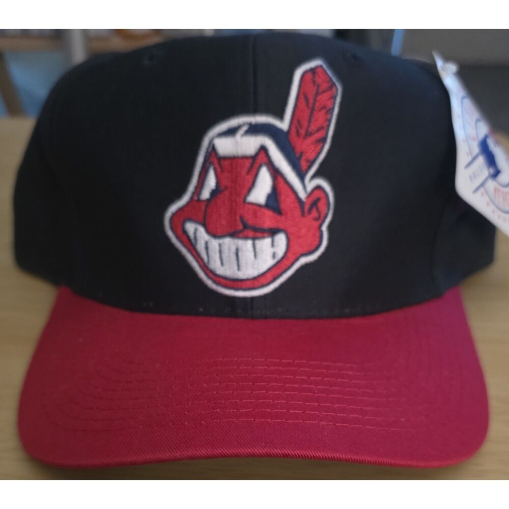 NWT Vintage Cleveland Indians Snapback Hat Chief Wahoo MLB Baseball Cap New Tag